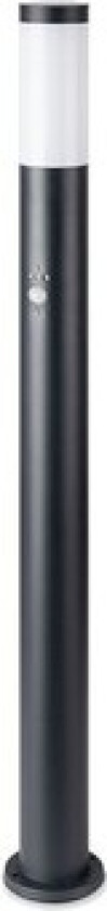svart hage lampe - 110 cm, IP44 utendørs, PIR sensor, E27 fatning, uten lyskilde