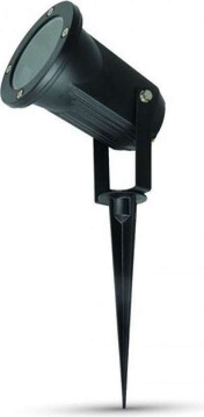 hage lampe med spyd - GU10, IP44, Svart, uten lyskilde