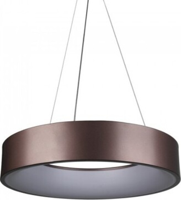 30W LED lysekrone - Kaffefarget, soft lys, dimbar, varm hvit, inkl. lyskilde - Dimbar : Dimbar, Kulør : Varm