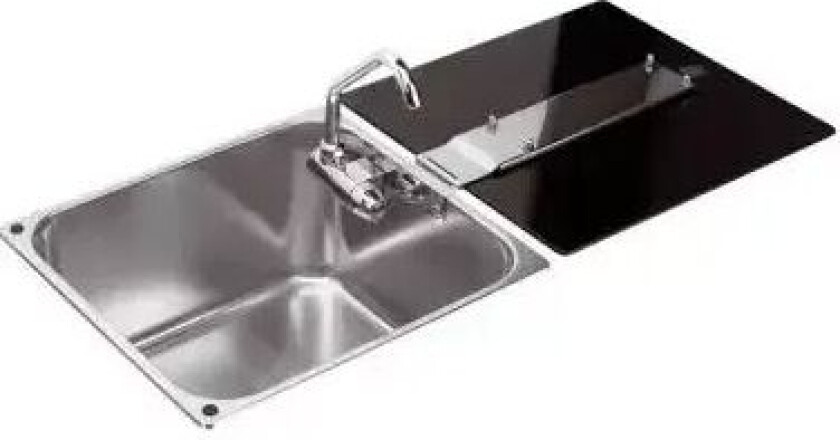 Can Oppvaskkum 320x350x150 Mm Med Glassdeksel/vannkran