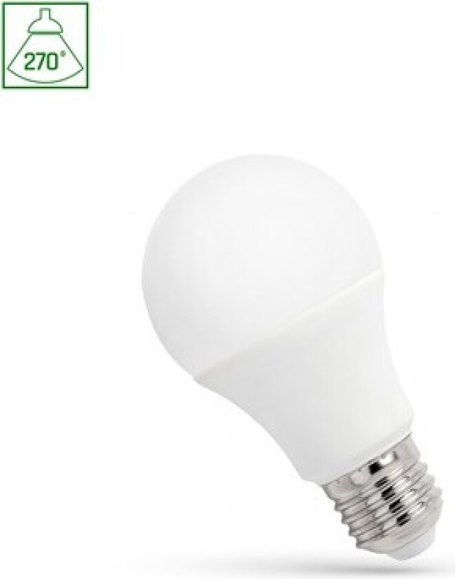 LED 4,9W E27 - 230V, Varm hvit, Spektrum - Dimbar : Ikke dimbar, Kulør : Varm