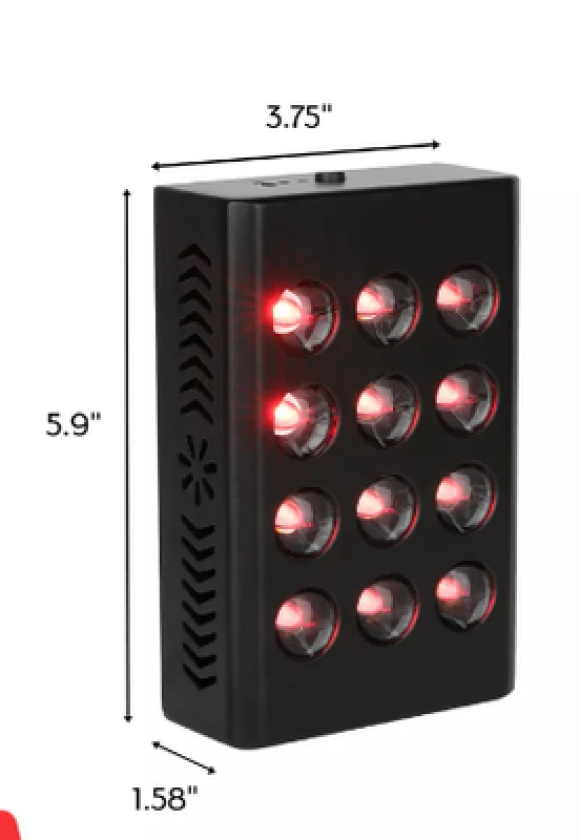 Vitality PRO 60 Rødlysterapilampe - panel 10W, svart