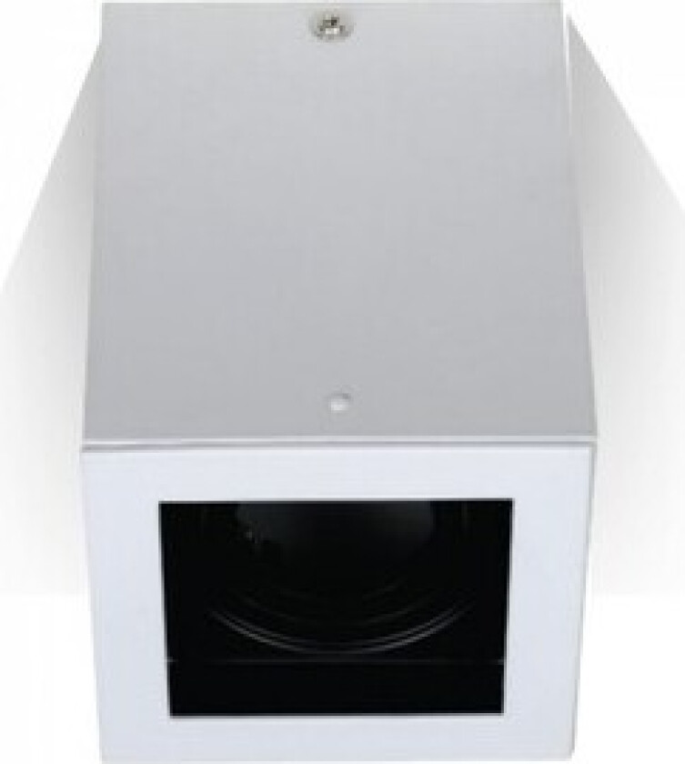 taklampe - Firkantet, hvit, IP20, GU10 fatning, uten lyskilde