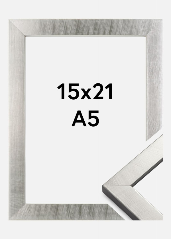 Ramme Uppsala Akrylglass Sølv 15x21 Cm (A5)