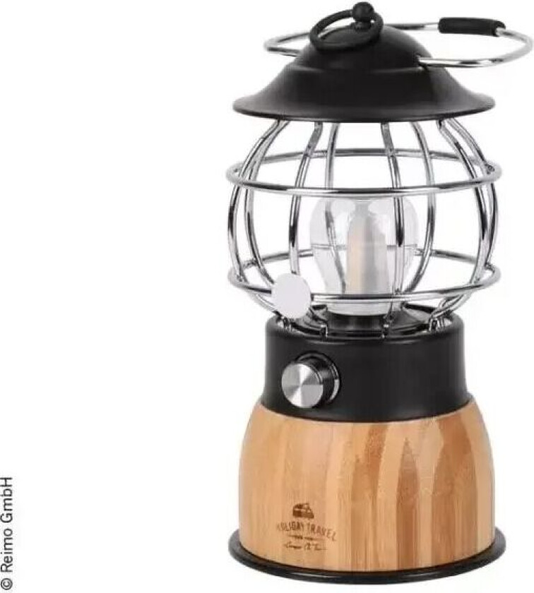 Holiday Travel Led Campinglykt Bambus Oppladbar