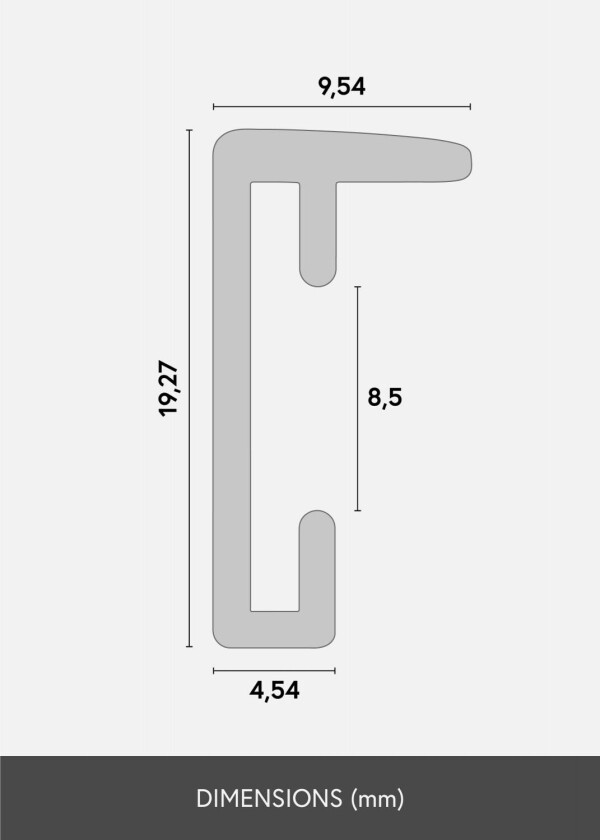 Ramme Neptune Akrylglass Natural Oak 50x70 Cm