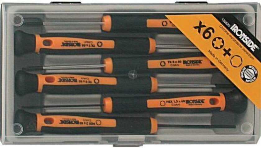 120525 Skrutrekkersett 6 deler, Tx + Hex