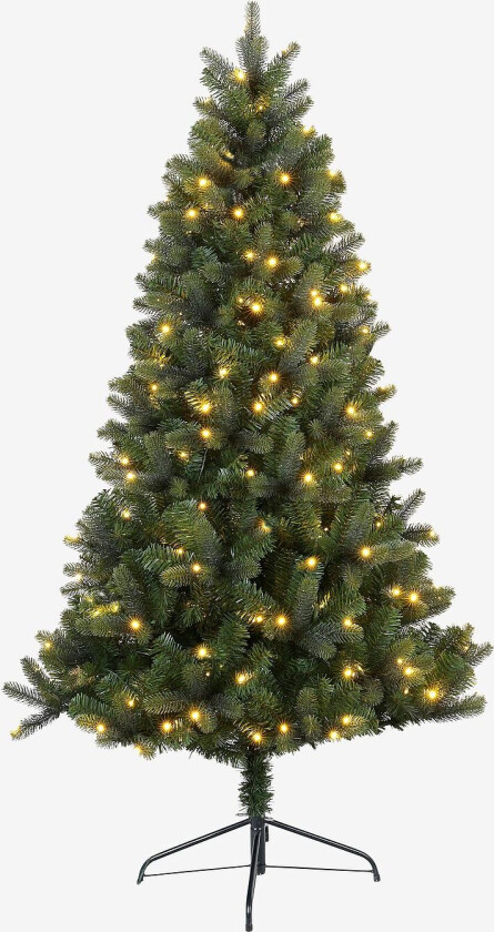 KUNSTIG JULETRE MED 200 LED ADAPTER H180CM, Grønn