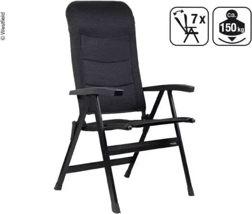 Westfield Campingstol Royal Antrasitt Belastning Opptil 150 Kg