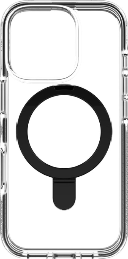 Zagg Santa Cruz Snap - Baksidedeksel For Mobiltelefon - Med Ringstativ - Magsafe-Samsvar - Grafen - Svart, Gjennomsiktig - For Apple Iphone 16 Pro