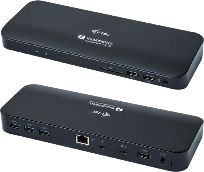 I-Tec Stasjon/Replikator I-Tec Metal Tb3hdmidockit Dockingstasjon Kablet Thunderbolt 3 Black