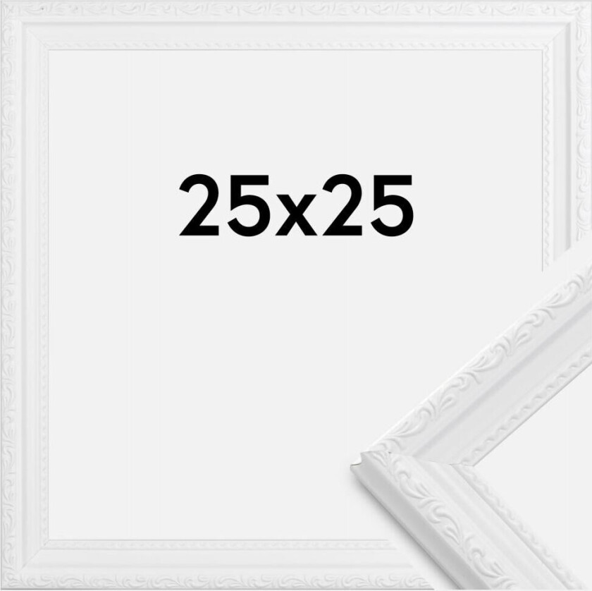 Ramme Abisko Akrylglass Hvit 25x25 Cm