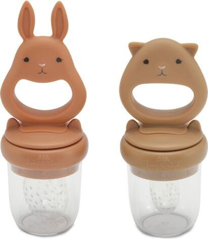 Silicone Fruit Feeding Pacifier Almond/Terracotta