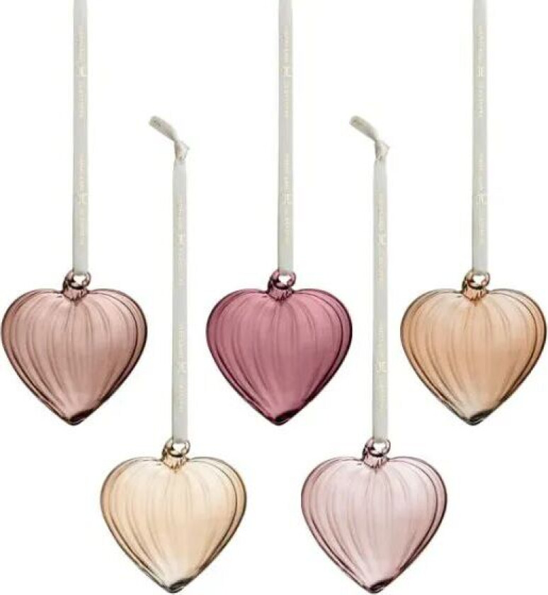 Bilde av Hjerteklang 5 Pk Juletrepynt - Hadeland Glassverk