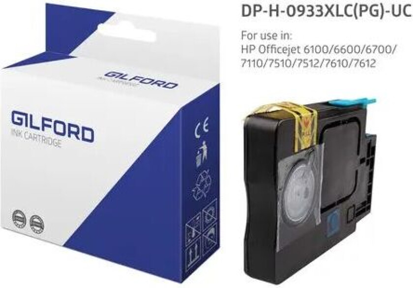 Blekk Cyan Dh-933xlc - Oj 6100/6600/6700 Premium