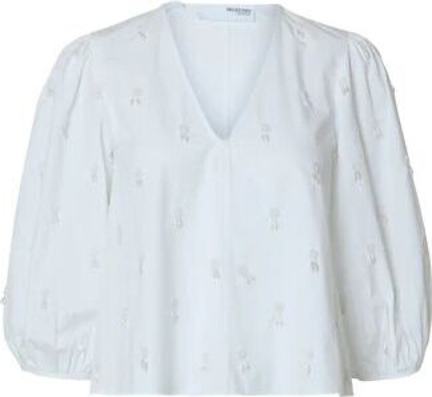 Galia 3/4 Sequins Top - Bright White 34