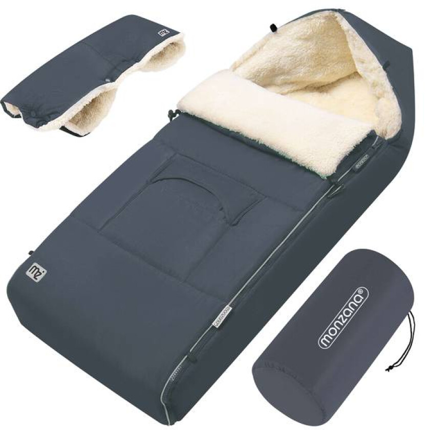 Baby vognpose Premium 90x60cm - grå-grønn