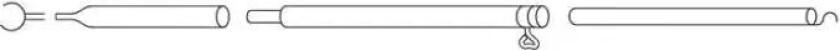 Teltstang Med Krok Ø28/25 Mm I Aluminium 170-260 Cm
