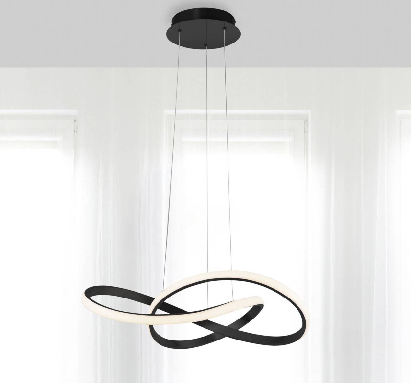 LED-pendel Maria, 3-trinns dimming, svart