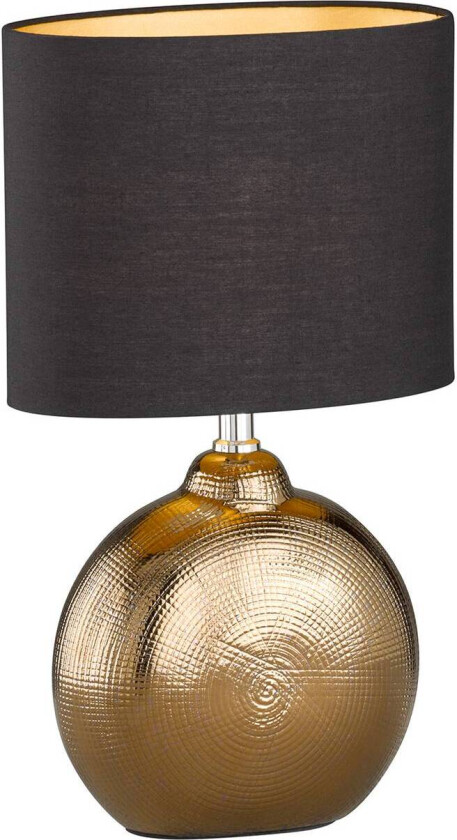 Foro bordlampe, bronse/svart, høyde 39 cm