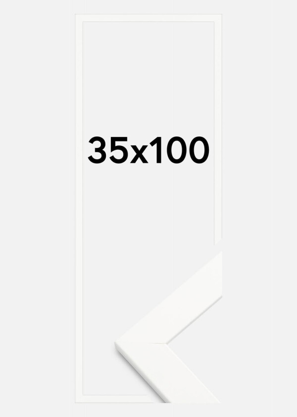 Ramme Trendline Akrylglass Hvit 35x100 Cm