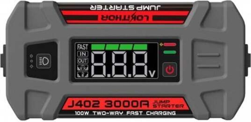 Powerbank / Jump starter J402 - 3000A 12V 88.8Wh Nødlader