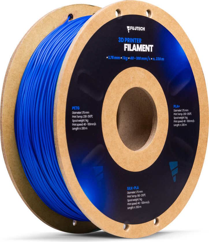 Fujtech PLA+ Filament for 3D-skriver - 175mm - Blå
