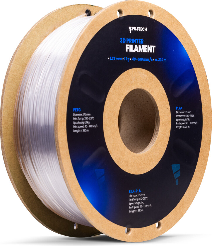 Fujtech PETG Filament for 3D-skriver - 175mm - Naturlig