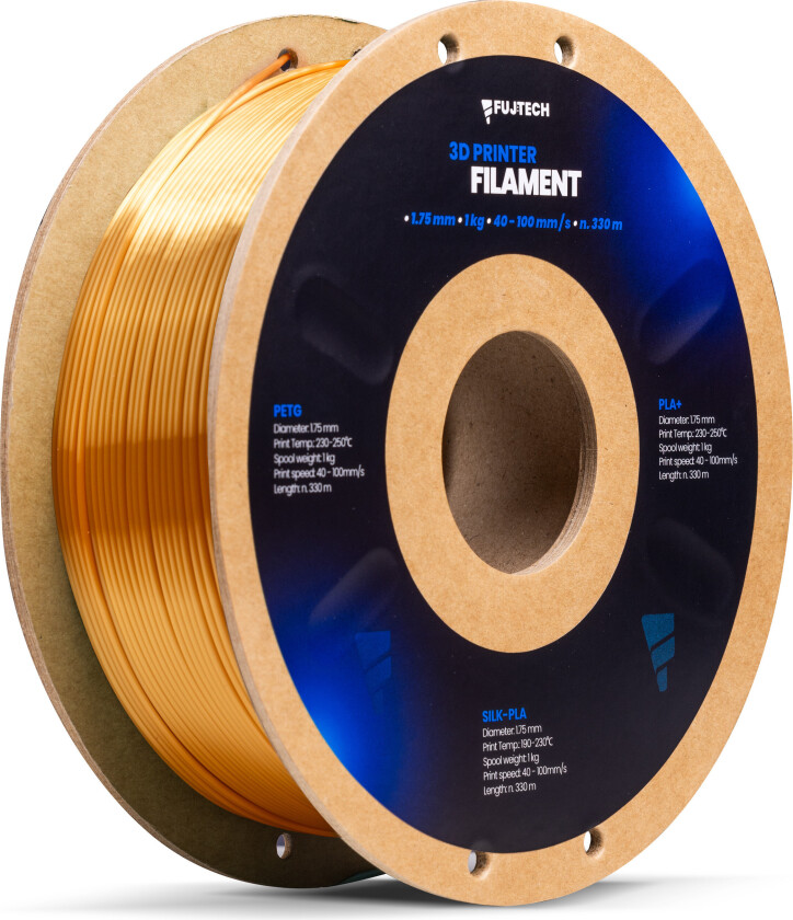 Fujtech PETG Filament for 3D-skriver - 175mm - Gul