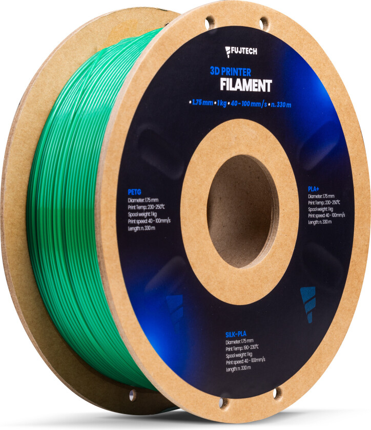 Fujtech PETG Filament for 3D-skriver - 175mm - Grønn