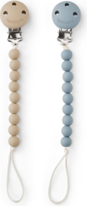 , Smokkesnor Med Klips, Silikonperler, 2 Packning