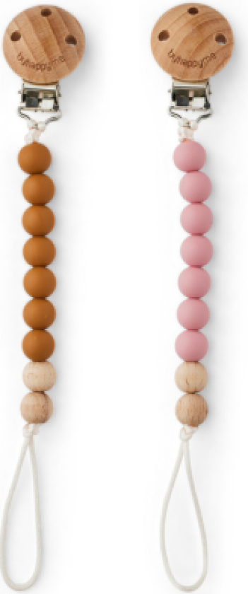 , Smokkesnor Med Klips, Silkon- Og Treperler, 2 Packning