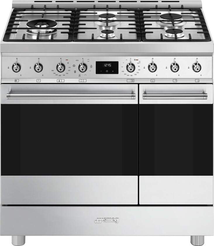 C92GMX2 Gasskomfyr med 2 ovner Classic 90 cm, rustfritt stål