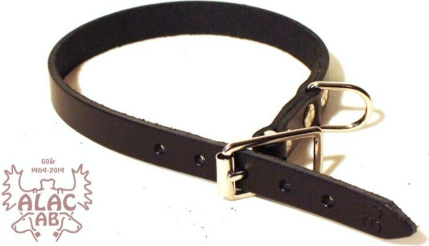 Lærhalsbånd 1,8*40Cm Svart