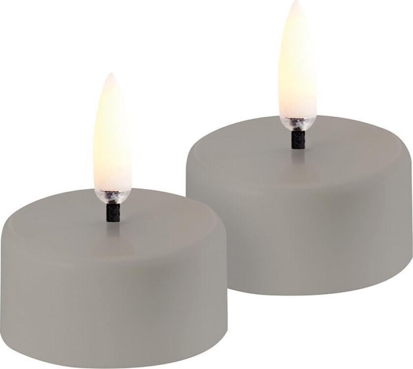 Bilde av - Oppladbar Telys LED 2-pack 3,9x2,3 cm Sandstone Plain Lighting