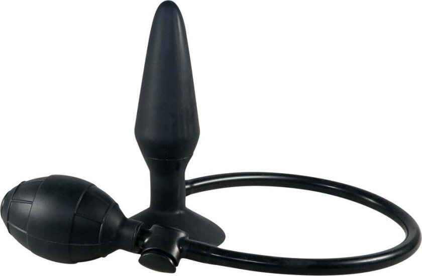 True Black Inflatable Anal Plug
