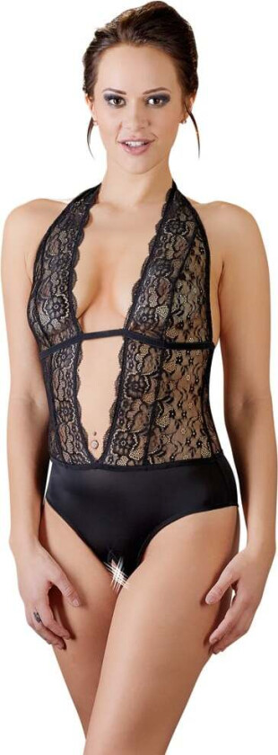 Halterneck Body med Åpent Skritt