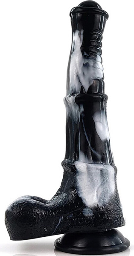 Dragon Dildo Equinus BlackWhite 24,5cm