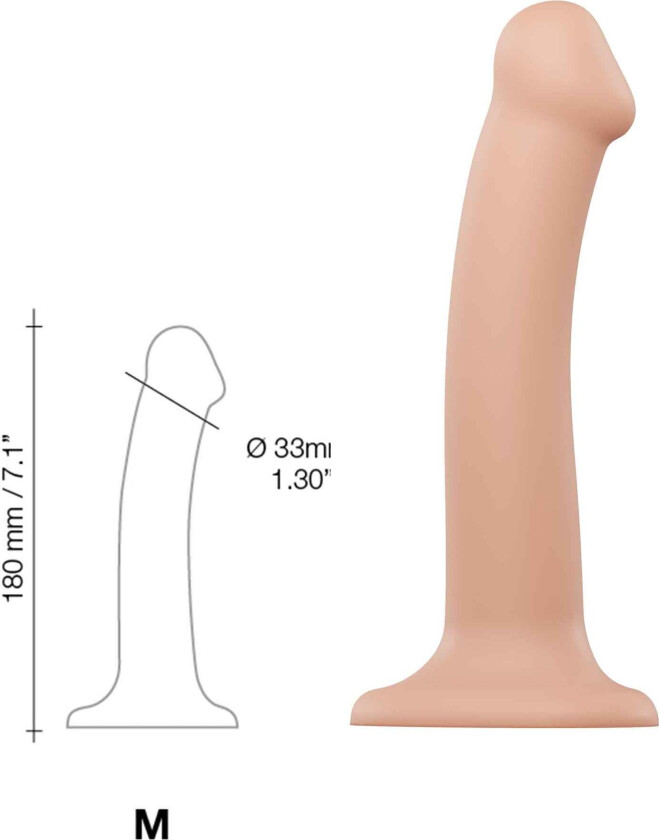 Bøybar Dildo Dual Density Medium - 18 cm