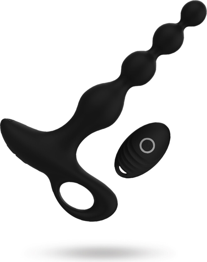 Vibrating Anchor Anal Beads - Black