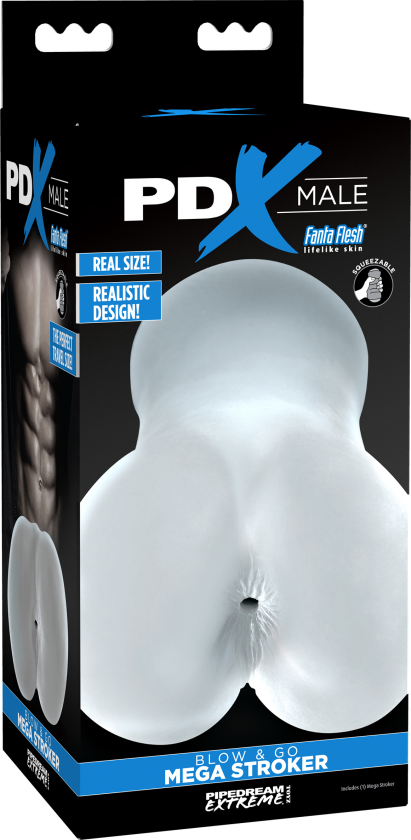 Male Blow and Go Mega Stroker Clear