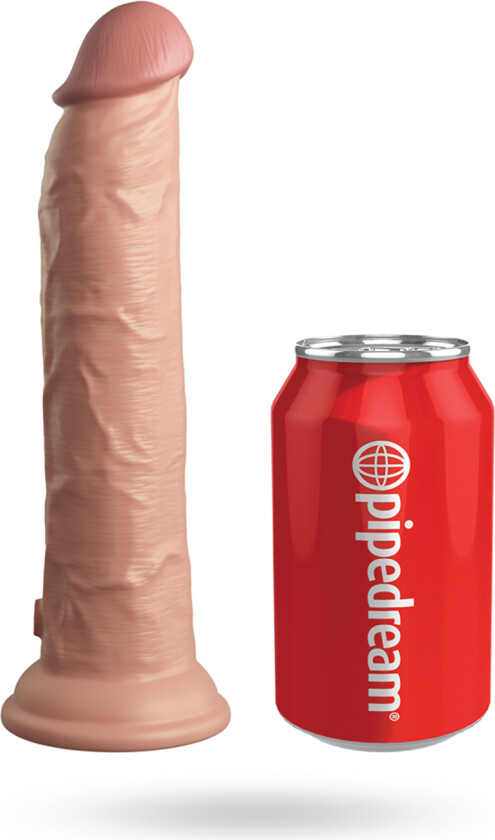 Elite 23CM Vibrating Silicone Dual Density Cock with Remote - Light