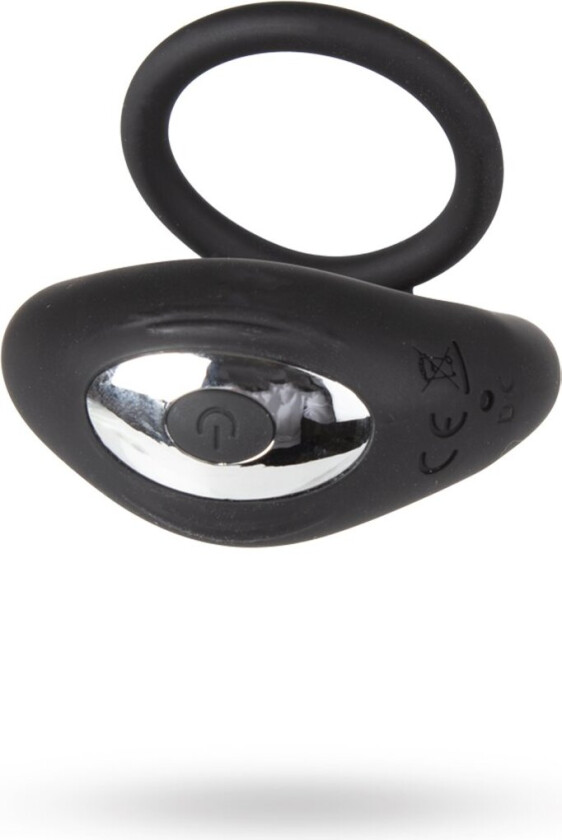 Oppladbar Vibrerende Penisring - Svart