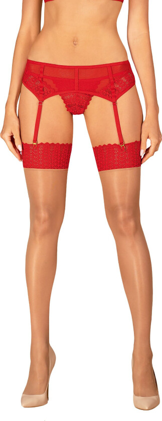 INGRIDIA STOCKINGS WITH RED LACE