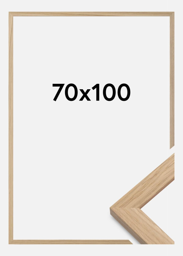 Ramme Oak Wood Akrylglass 70x100 Cm