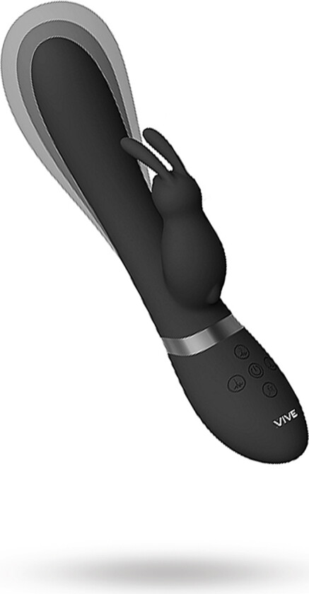 Taka - Inflatable & Vibrating Rabbit - Black
