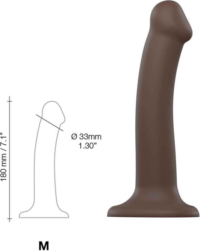 Bøybar Dildo Dual Density Medium - 18 cm