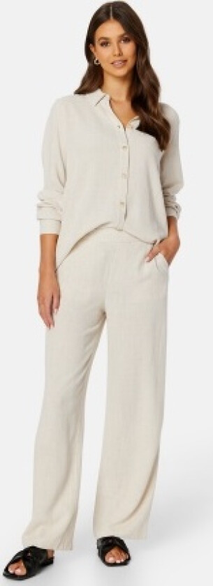 Objsanne Aline Wide Pant Sandshell 44