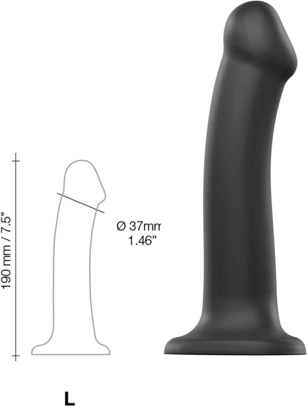 Bøybar Dildo Dual Density Large -19 cm