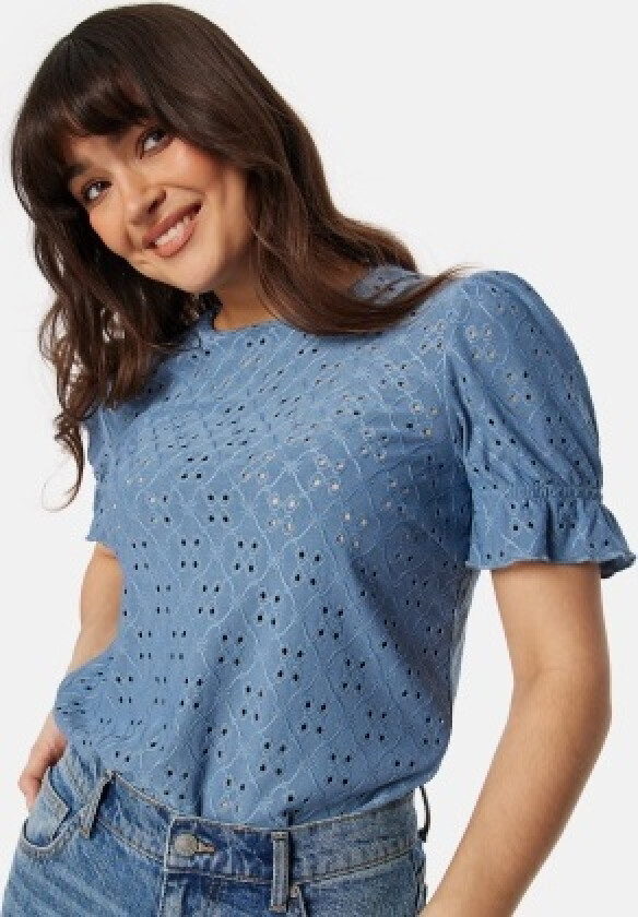 Vikawa S/S Flounce Top Cornflower blue S